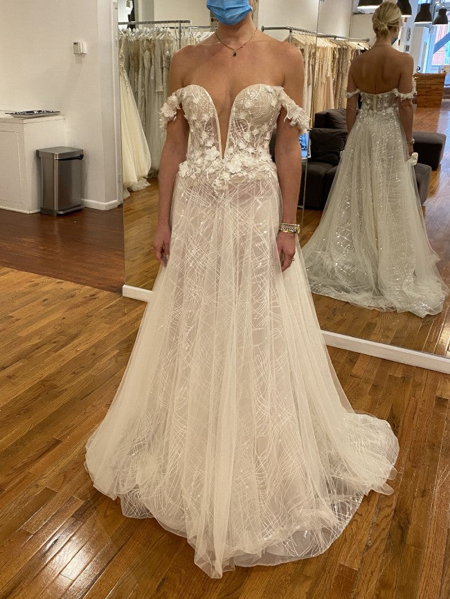 C2022-sos661 - Off the shoulder a-line wedding gown