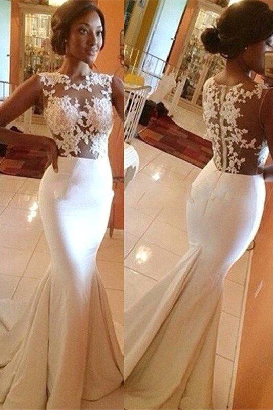 Style LSW289 Sheer illusion sleeveless wedding gown