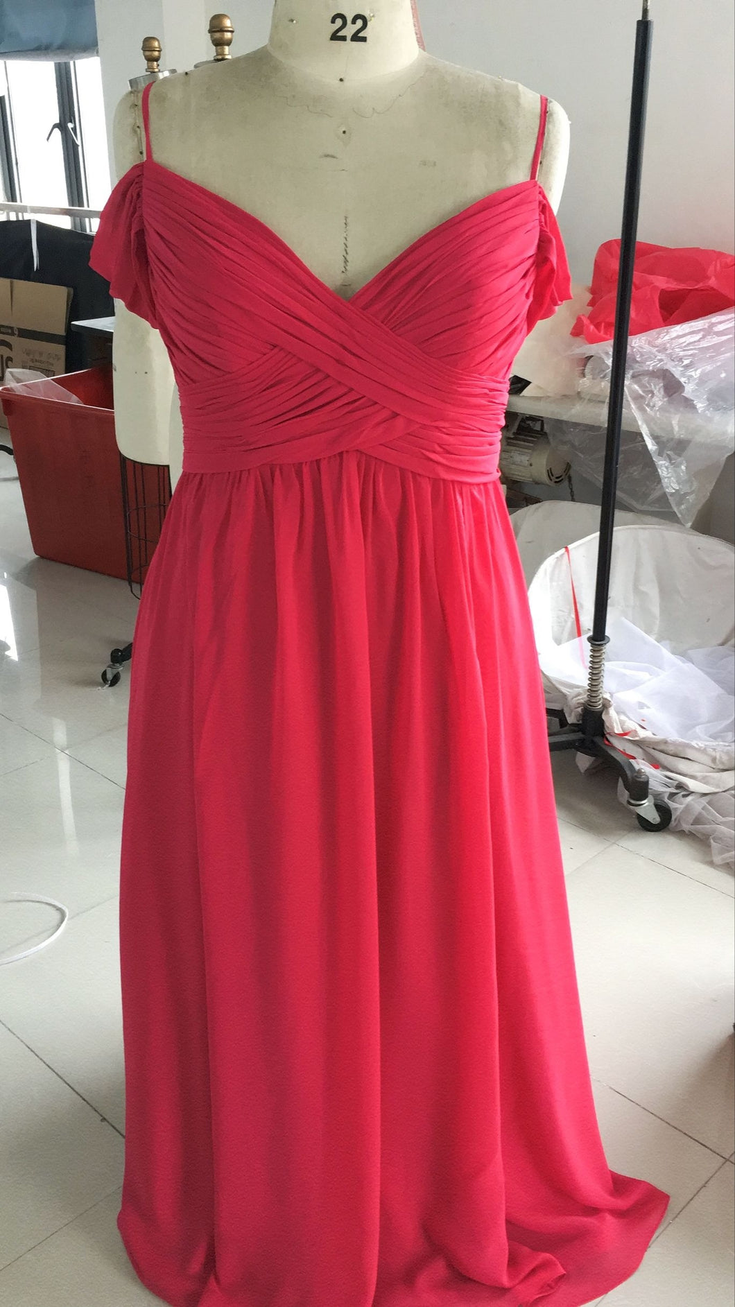 Estilo 50150024 - Vestidos de noche rojos de talla grande