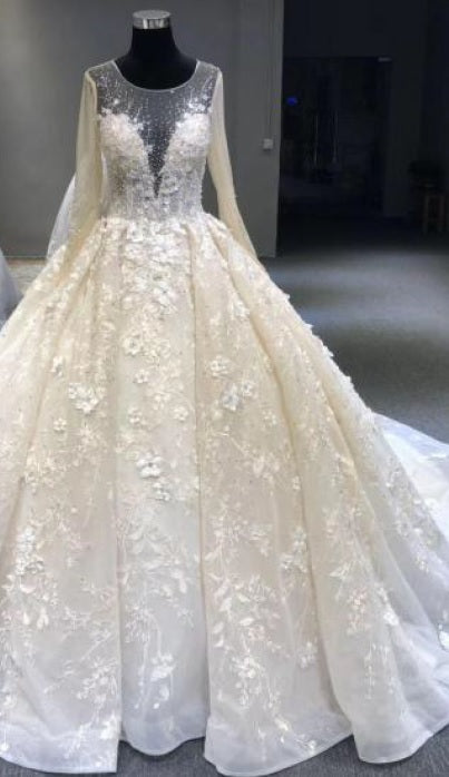 Estilo VNDB106 Vestidos de novia con escote ilusión y escote transparente