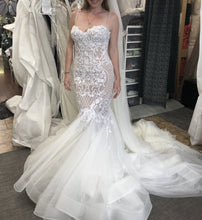C2023-FFs57 - spaghetti strap fit-and-flare beaded wedding gown