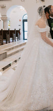 C2023-OSB37 - robe de mariée robe de bal perlée grande taille à épaules dénudées