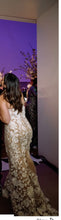 C2023-SPS37 - strapless plus size embroidered sheer nude wedding gown