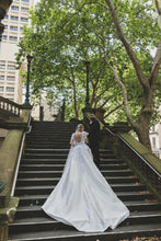 C2023-SS351 - robe de bal de mariage trapèze à manches courtes