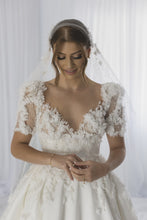 C2023-SS351 - robe de bal de mariage trapèze à manches courtes