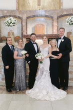 C2024-L33S - strapless sheer lace wedding gown