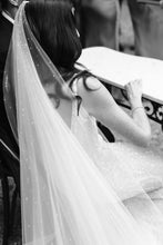 C2024-B91 -  sleeveless scoop neck beaded wedding gown