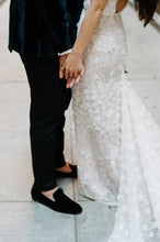 C2024-SF404 - sleeveless v-neck beaded wedding gown with 3D embellishments