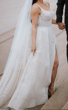 C2024-SB66 - beaded sleeveless ball gown wedding dress with scoop neck bustline