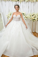 C2024-NAL24 - strapless crystal beaded ball gown wedding dress