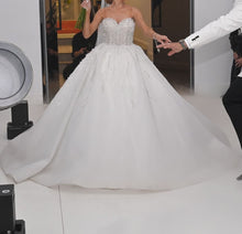 C2024-NAL24 - strapless crystal beaded ball gown wedding dress