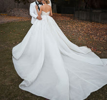 C2024-NAL24 - strapless crystal beaded ball gown wedding dress
