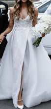 C2024-PC46 - Sleeveless deep v-nack empire waist wedding gown