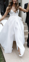 C2024-PC46 - Sleeveless deep v-nack empire waist wedding gown