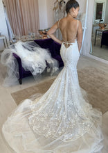 C2024-BP51 - fitted corset style lace wedding gown
