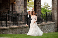 C2024-GL601 - lace embroidered a-line wedding gown