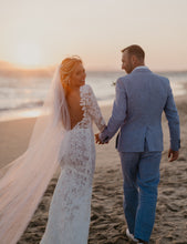 C2024-JV101 - backless v-neck lace wedding gown