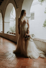 C2024-BB22-36 - sleeveless beaded embroidery wedding gown