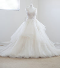 C2024-BG73V - sleeveless v-neck wedding ball gown