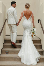 C2024-LB73 - elegant lace fitted wedding gown