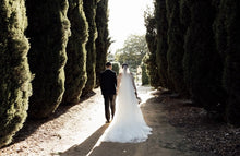 C2025-PS233 - illusion neckline embroidered wedding gown