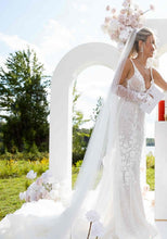 C2025-PC404 - sleeveless fitted 3D embroidered wedding gown