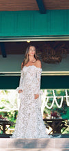 C2025-ES705 - strapless embroidered wedding gown