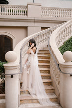 C2025-BP92 - elegant lace embroidered wedding gown