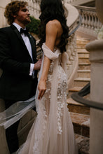 C2025-BP92 - elegant lace embroidered wedding gown