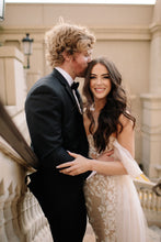 C2025-BP92 - elegant lace embroidered wedding gown