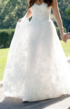 C2023-SA7b - strapless a-line lace wedding gown