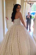 C2024-SBG626 - Strapless beaded formal ball gown wedding dress