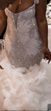 C2023-SC41F - scoop neck fit-and-flare swarovski crystal beaded wedding gown