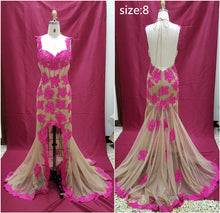 Style C2019- SS448 - Elegant sheer Lace Evening Dresses for wedding, prom or pageant