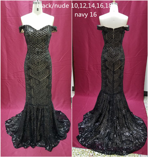 Off the Shoulder Beaded Evening Dresses for Prom
