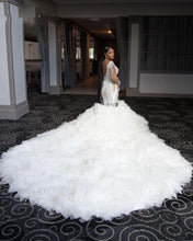 C2022-SLSB448 - Robe de mariée transparente grande taille à manches longues avec Swarovski Crystal Bling