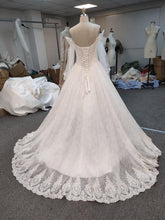 C2021-CMurphy Vestido de novia transparente de manga larga con hombros descubiertos 