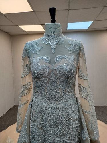 Style C2021-MHidalgo - Robe de mariée à manches longues et broderie de perles