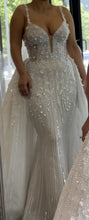 C2023-BG556  3D beaded sexy wedding dress with detachable ball gown train