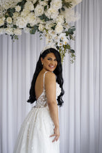 C2023-BG556  3D beaded sexy wedding dress with detachable ball gown train