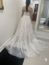 C2023-SAL312 - vestido de novia evasé sin tirantes con pedrería