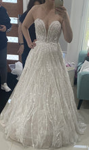C2023-SAL312 - vestido de novia evasé sin tirantes con pedrería