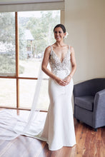 C2022-SV767  Sleeveless empire waist v-neck wedding gown