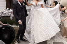 C2023-os6B - off the shoulder ball gown style wedding dresses