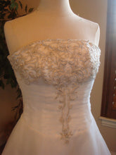 Style D2012 - strapless a-line petite formal organza ball gown wedding dress
