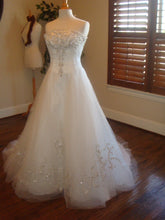 Style D2012 - strapless a-line petite formal organza ball gown wedding dress