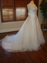 Style D2012 - strapless a-line petite formal organza ball gown wedding dress