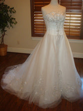 Style D2012 - strapless a-line petite formal organza ball gown wedding dress