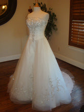 Style D2012 - strapless a-line petite formal organza ball gown wedding dress