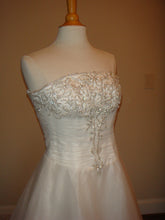 Style D2012 - strapless a-line petite formal organza ball gown wedding dress